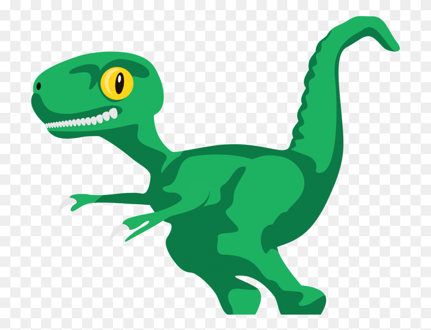 721x583 Dino Green Velociraptor Cartoon, Reptile, Animal, Dinosaur HD PNG Download