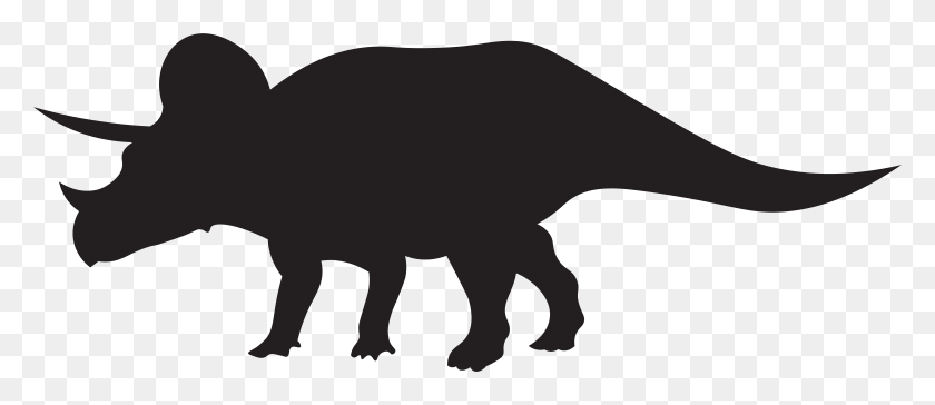 7897x3087 Силуэт Динозавра, Свинья, Свинья, Млекопитающее Hd Png Скачать