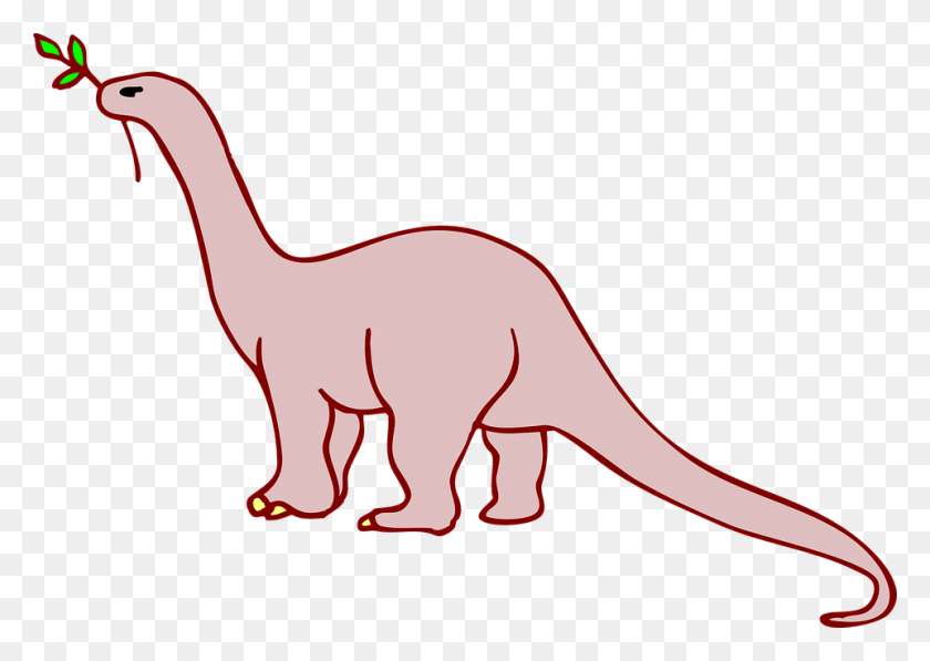 960x661 Dinosaurs Clip Arts For Free Leaves Reptile Long Neck Dinosaurs Drawing, Dinosaur, Animal, T-rex HD PNG Download