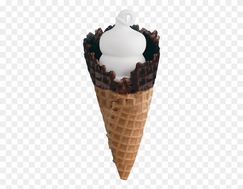 269x594 Dipped Waffle Cone Ice Cream Cone, Cream, Dessert, Food HD PNG Download