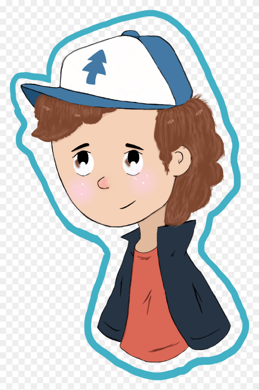 913x1407 Dipper Pines Gravity Falls By Monochromepotato, Clothing, Apparel, Helmet HD PNG Download