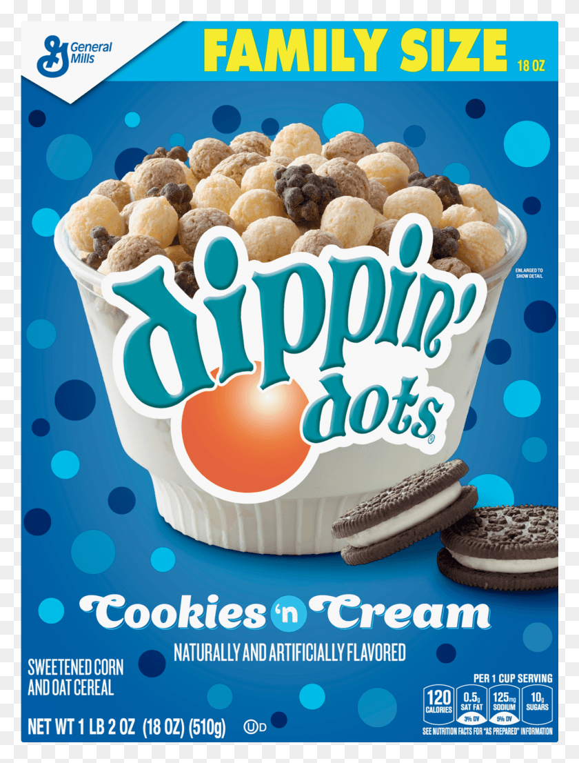 1343x1801 Dippin Dots Cookies Amp Cream Flavored Cereal Family Dippin Dots Cereal, Food, Snack, Birthday Cake HD PNG Download