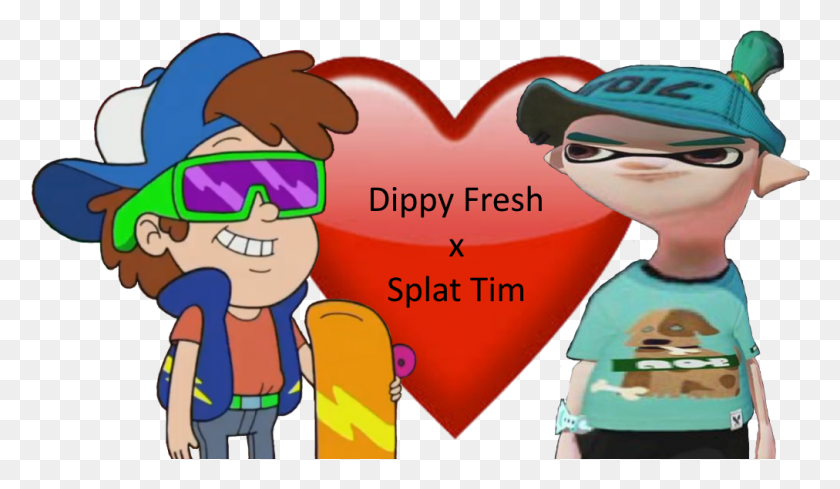 1012x557 Dippy Fresh X Splat Tim Splat Tim Transparent, Person, Human, Heart HD PNG Download