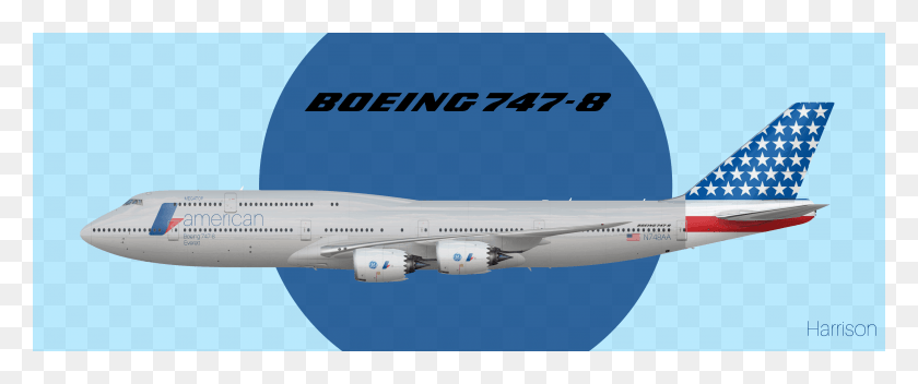 3300x1238 Enlace Directo A Este Archivo De Imagen Boeing 747 8 American Airlines, Avión, Avión, Avión Hd Png