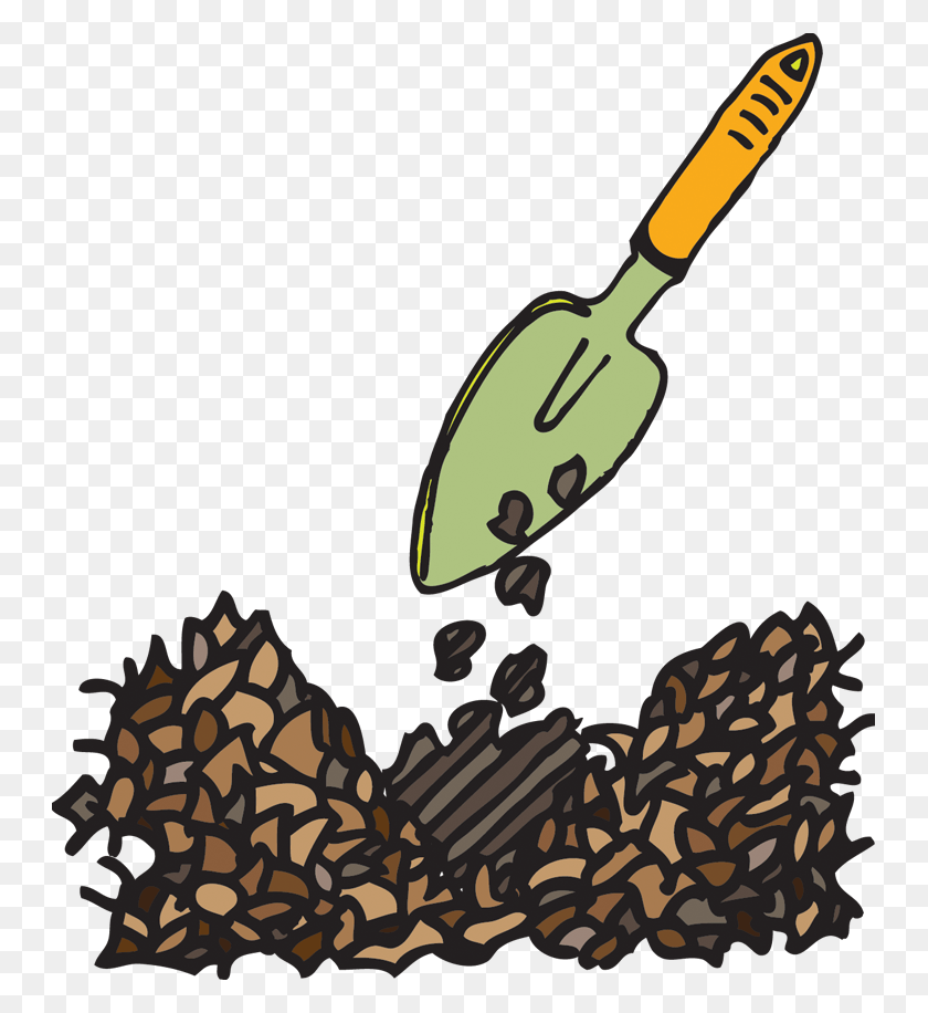 745x856 Dirt Clipart Free On Cognigen Cellular Com Mulch Clip Art Free, Tool, Vegetation, Plant HD PNG Download