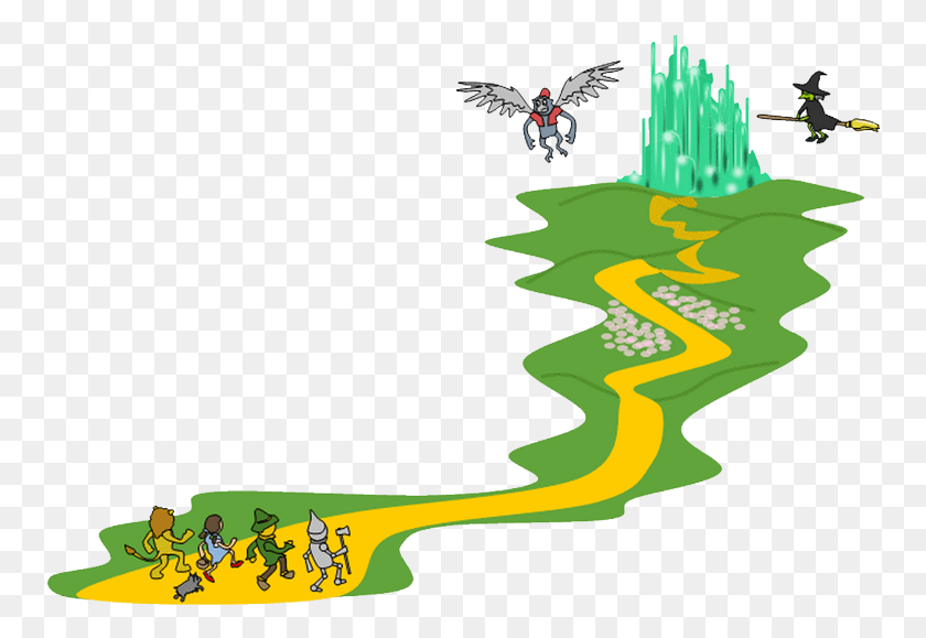 758x519 Dirt Road Clipart Wizard Oz Wizard Of Oz Yellow Brick Road, Animal, Tree, Plant HD PNG Download