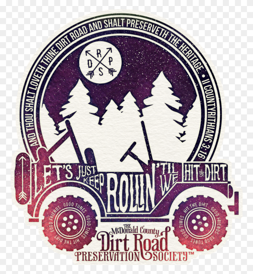 1102x1201 Dirt Road Preservation Society Decal Jeep Willys Svg, Logo, Symbol, Trademark HD PNG Download