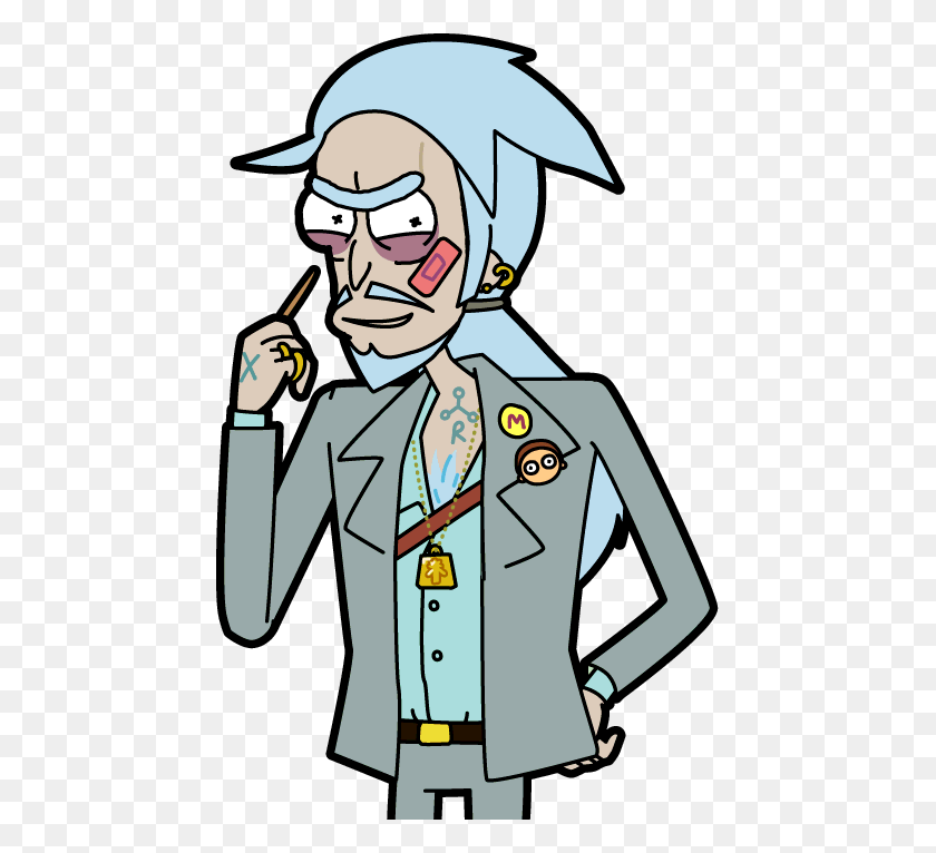 451x706 Dirty Person Dirty Rick Pocket Mortys, Human, Performer, Face HD PNG Download