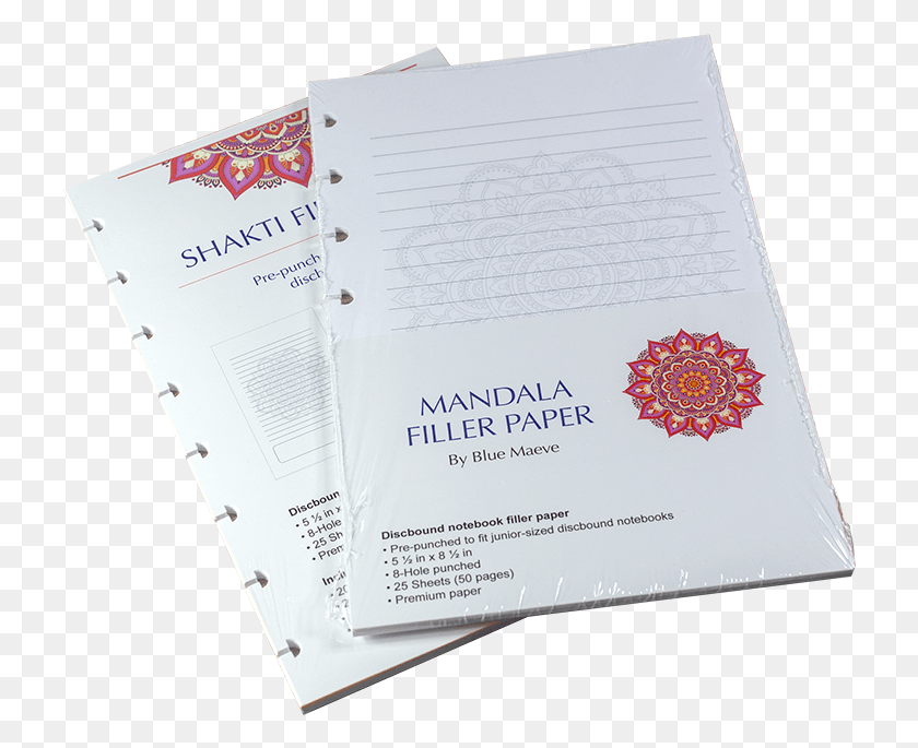 726x625 Заполненная Бумага Discbound С Цветком Мандалы, Текст, Дневник Hd Png Скачать