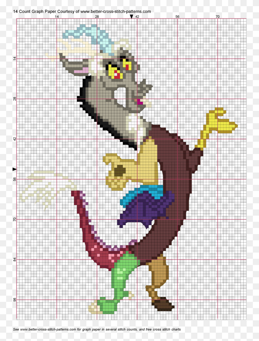 762x1047 Discord Cross Stitch Pattern 163380 Discord Mlp, Animal, Mammal, Leisure Activities HD PNG Download