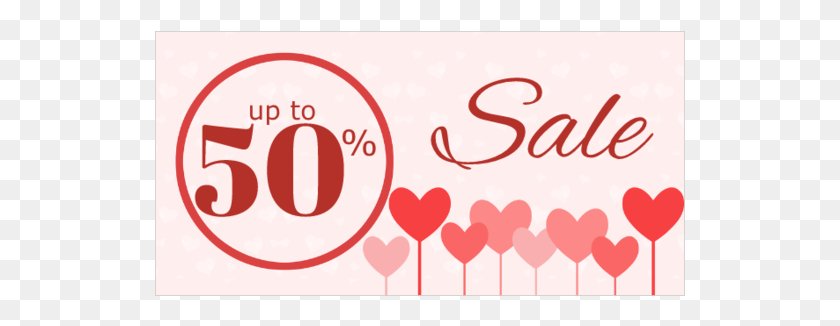 531x266 Discount Sale Hearts Love Design, Number, Symbol, Text HD PNG Download