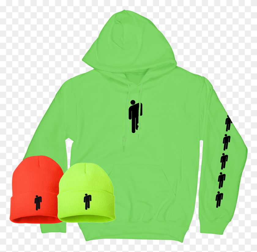 968x949 Discover Ideas About Concert Style Billie Eilish Sweatshirt Green, Clothing, Apparel, Sweater HD PNG Download