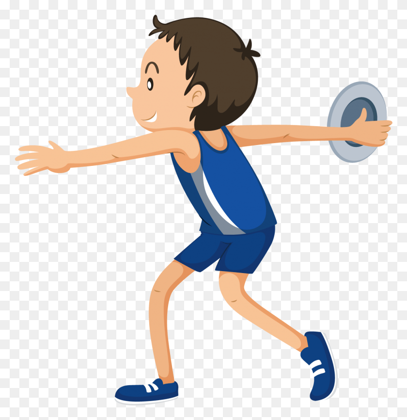 1361x1408 Discus Throw Athlete Sport Clip Art The Discus Throw Clip Art, Person, Human, Working Out HD PNG Download