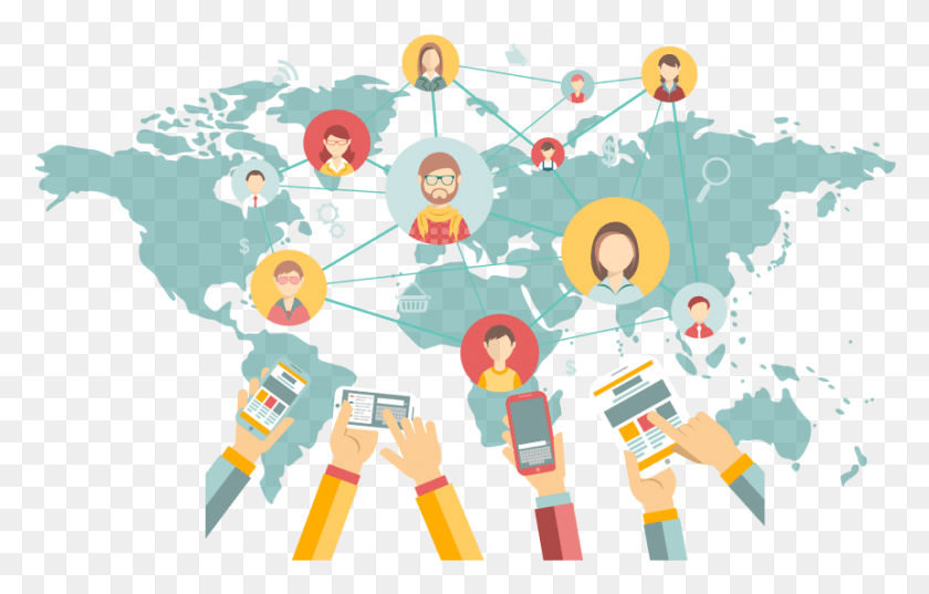 860x527 Discussion Clipart Attendee World Map, Network, Building HD PNG Download