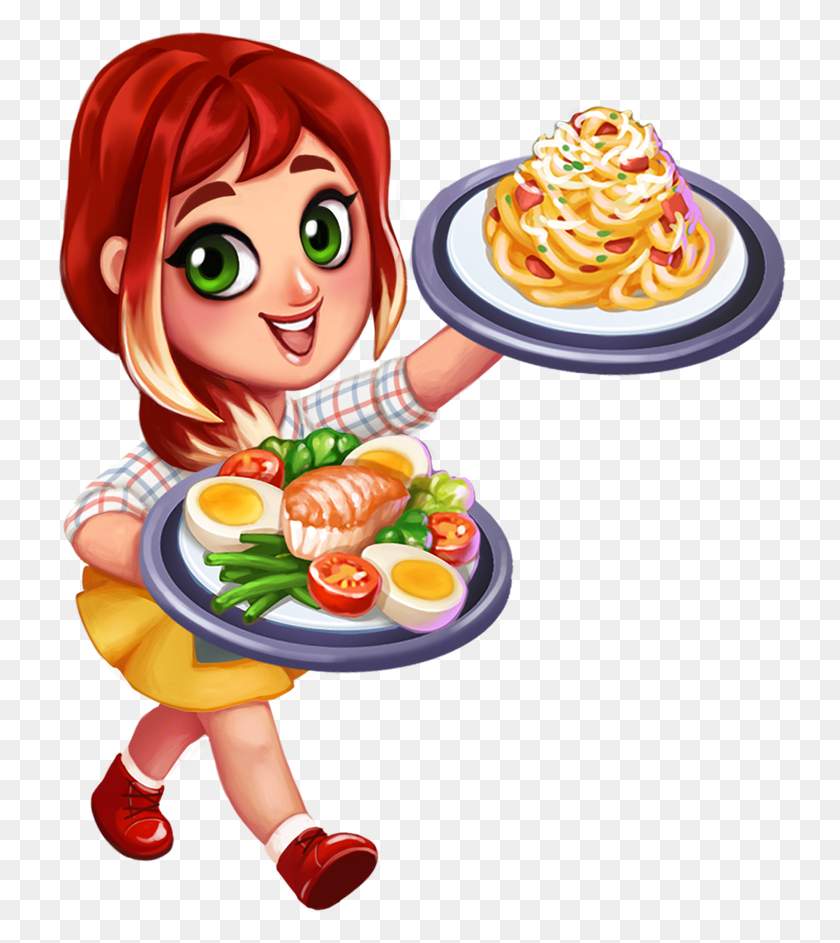 733x883 Dishes Clipart Meal Plate Stella Food Street, Person, Human, Dish HD PNG Download
