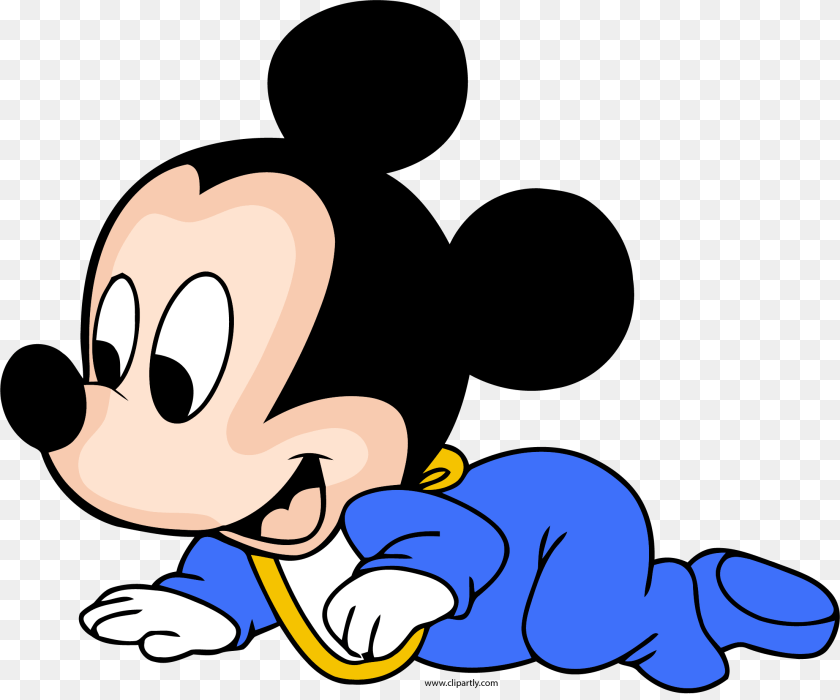 2212x1843 Disney Baby Mickey Crawl Clipart, Cartoon, Device, Grass, Lawn PNG