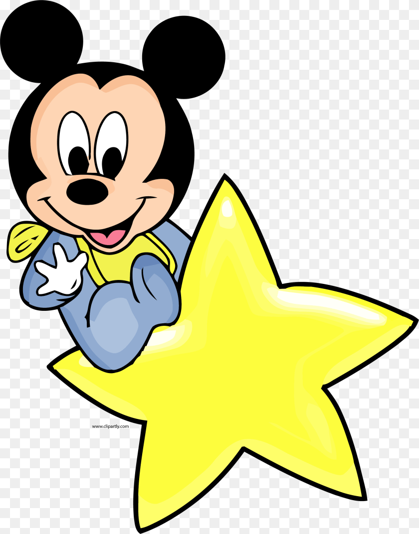 2210x2821 Disney Baby Star Clipart Baby Mickey Mouse, Symbol, Star Symbol PNG