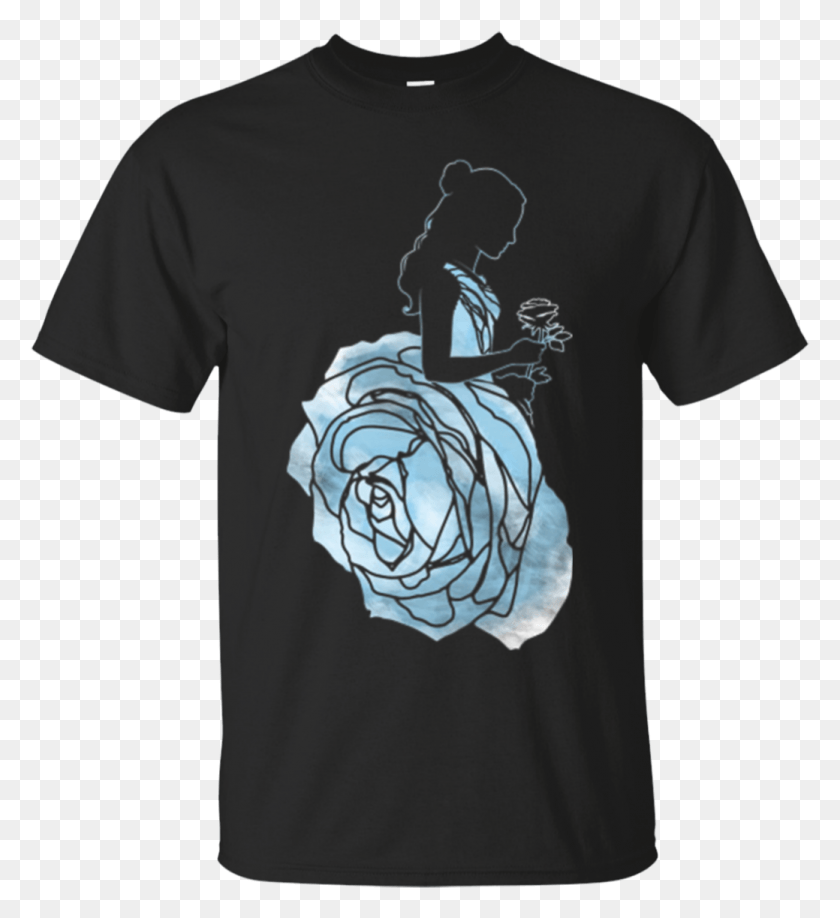 1039x1143 Disney Beauty Amp The Beast Belle Blue Rose Vestido Camiseta Día De La Marmota 2019 Camiseta, Ropa, Ropa, Camiseta Hd Png Descargar