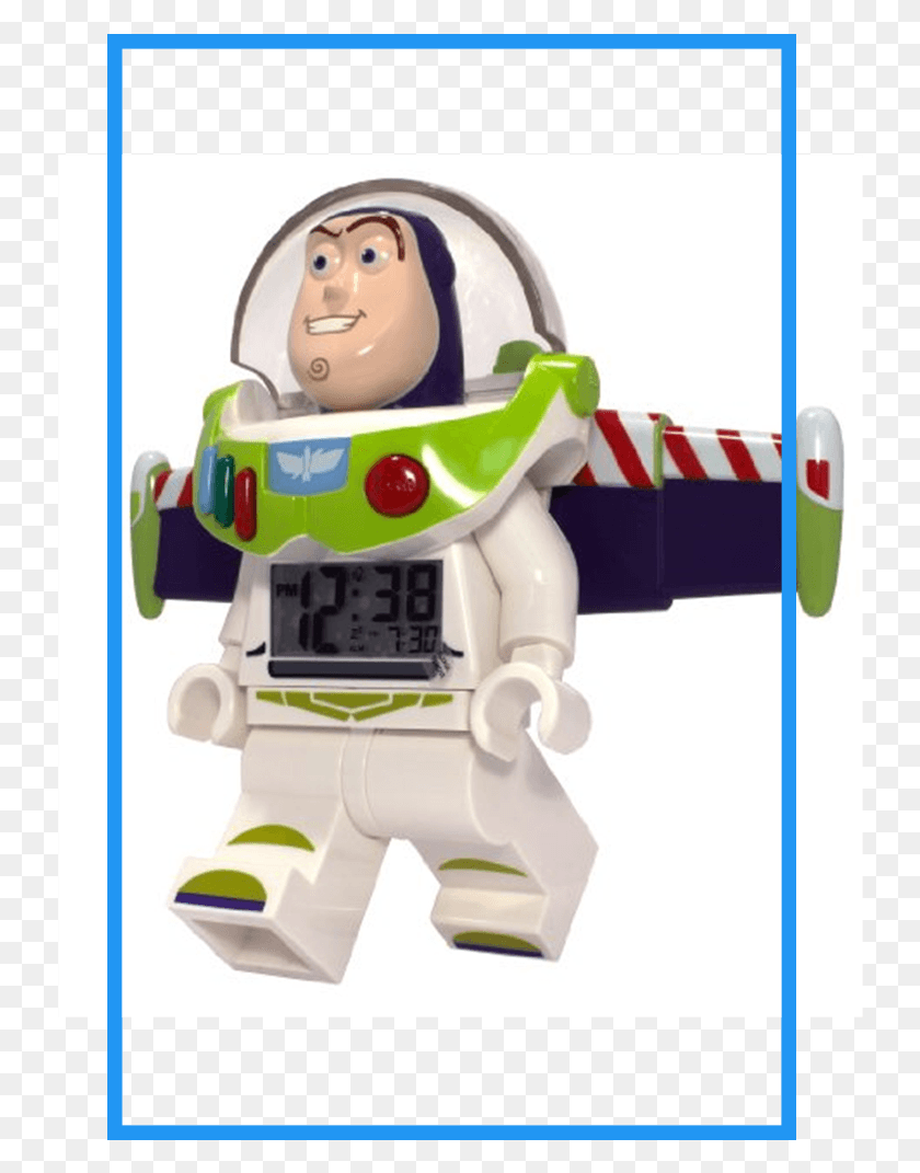 736x1011 Disney Buzz Lightyear Lego Figure Alarm Clock Baby Toys, Toy, Astronaut, Clock HD PNG Download