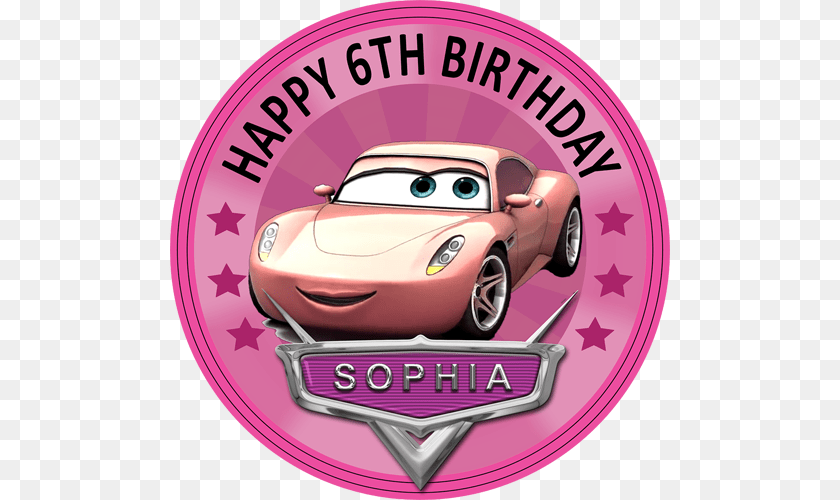 500x500 Disney Cars Candice Cars Candice, Badge, Symbol, Spoke, Machine Sticker PNG