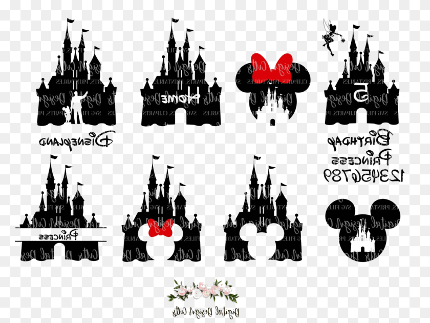 1800x1350 Disney Castle Transparent Five Disney Princess Birthday Shirt, Blackboard, Text, Handwriting Clipart PNG