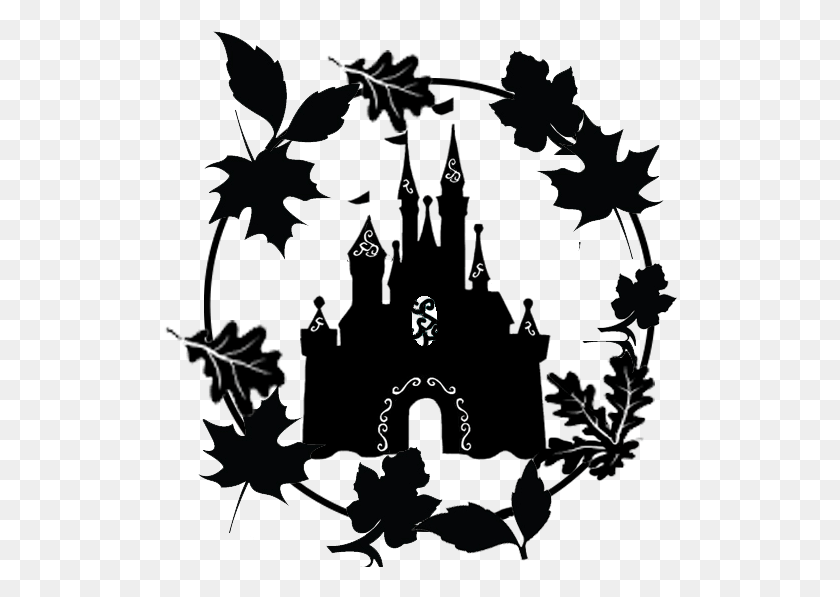 514x537 Disney Castle Silhouette Transparent Disneyland Castle Silhouette, Graphics, Floral Design HD PNG Download