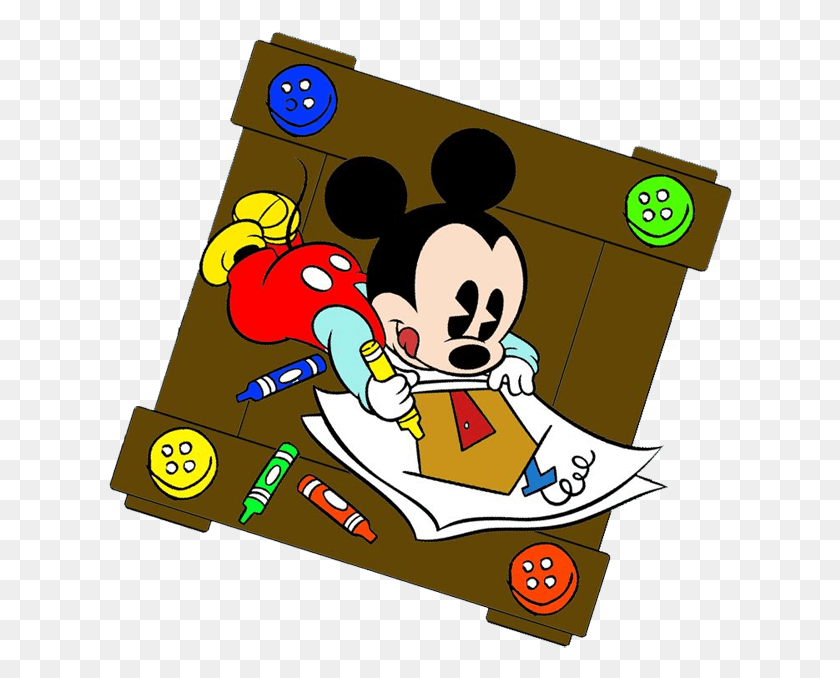 624x618 Descargar Png Disney Channel Cliparts Baby Mickey Mouse, Graphics, Doodle Hd Png