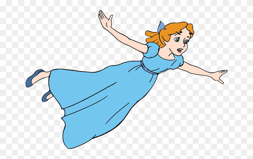 676x471 Disney Clipart Wendy Wendy From Peter Pan Flying, Outdoors, Water, Female HD PNG Download