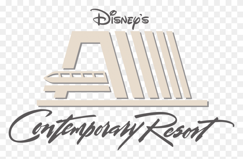 1280x802 Disney Contemporary Hotel Logo, Text, Vehicle, Transportation HD PNG Download