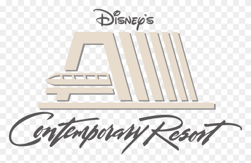 1280x802 Disney Contemporary Hotel Logo, Texto, Vehículo, Transporte Hd Png