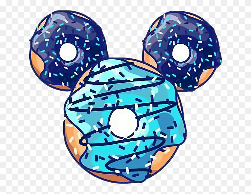 656x588 Disney Donut Mikey Blue Food Cool Tumblr Boyfreetoedit Blue Sticker Tumblr, Sphere, Purple, Pastry HD PNG Download