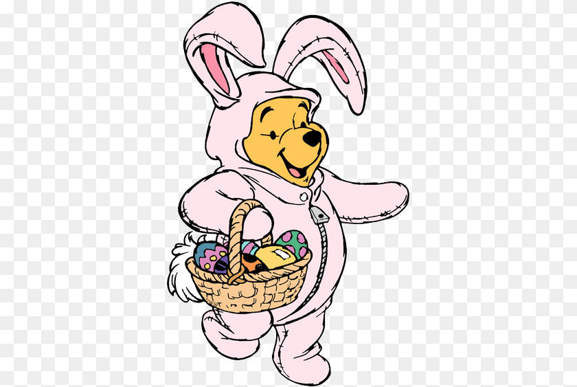 357x563 Disney Easter Clip Art Disney Clip Art Galore, Cartoon, Basket, Baby, Person PNG