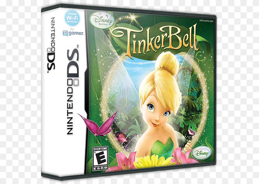 576x599 Disney Fairies Tinker Bell Nintendo Ds, Book, Publication, Baby, Person Sticker PNG