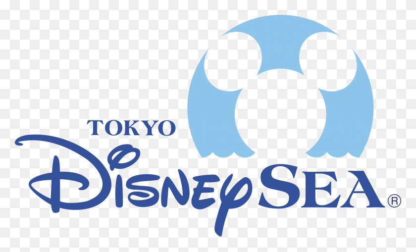 2000x1153 Disney Logo Disney Parks Disney Theme Sea Logo Tokyo Disney Sea Logo, Symbol, Trademark, Poster HD PNG Download