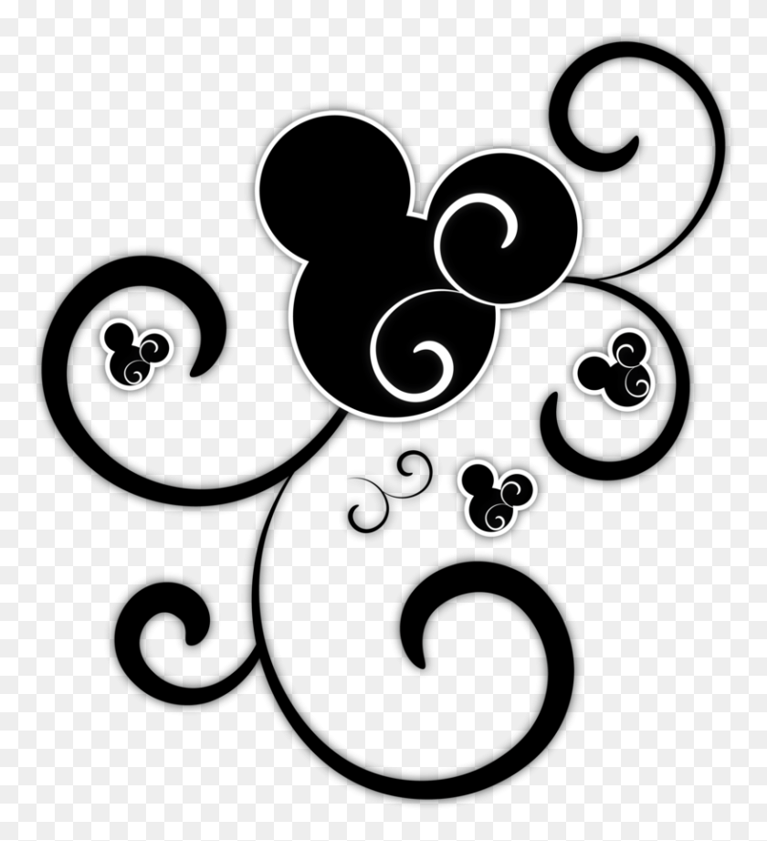 815x900 Disney Mickey Mouse Tribal Tattoo, Graphics, Diseño Floral Hd Png