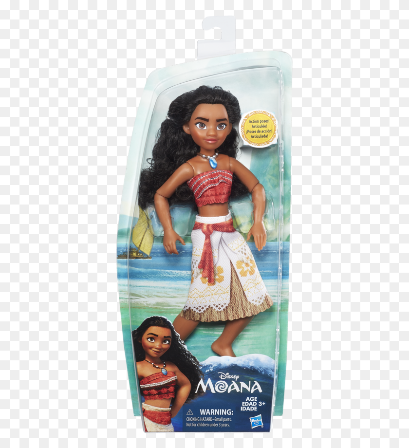 363x860 Disney Moana Adventure Figure Moana Hasbro, Doll, Toy, Barbie HD PNG Download