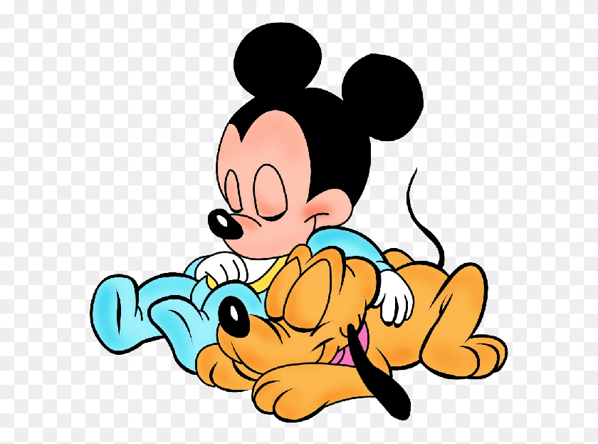 589x563 Disney Pluto Clipart Baby Mickey Y Pluto, Cojín, Almohada Hd Png