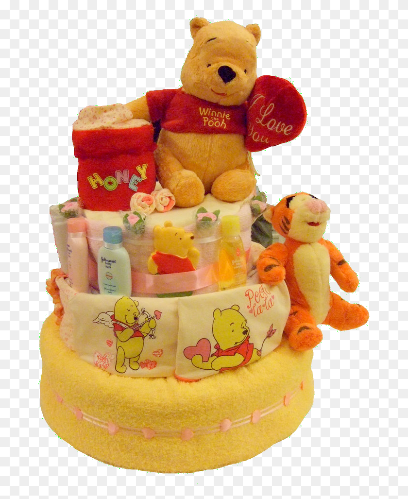 683x967 Disney Pooh And Tigger Happy Birthday Nonu Cake, Teddy Bear, Toy, Birthday Cake HD PNG Download