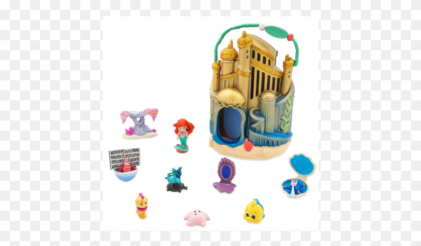 434x430 Disney Princesas Animators Littles Castillo Ariel La Little Mermaid Micro Playset, Toy, Super Mario, Figurine HD PNG Download