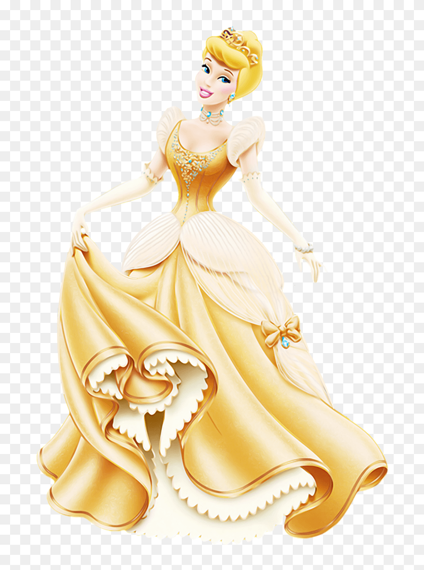 744x1070 Disney Princess Cinderella Transparent Disney Princess Gold Cinderella, Figurine, Person, Human HD PNG Download