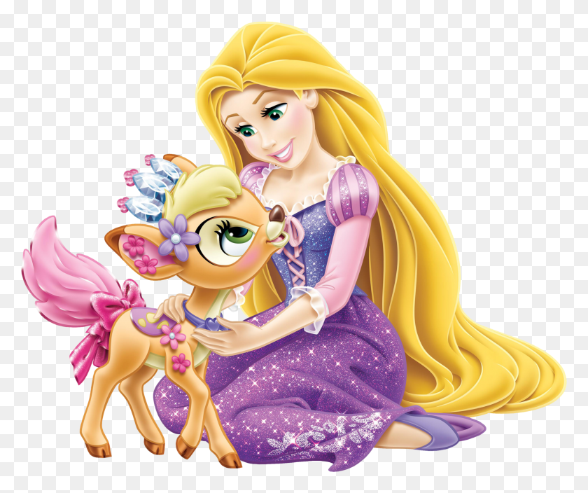 2834x2340 Disney Princess Rapunzel With Little Deer Transparent Princess Easter Clip Art HD PNG Download
