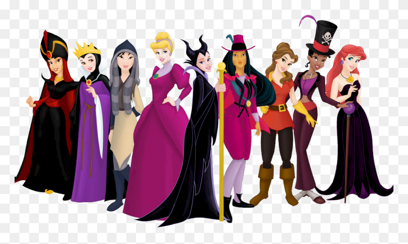 1024x582 Disney Princesses Clipart Clip Art Disney Villain, Clothing, Person, Dress HD PNG Download