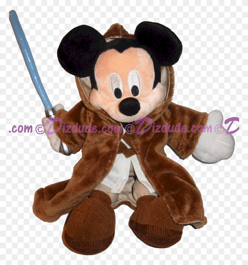 1401x1502 Disney Star Wars Jedi Mickey Mouse De Peluche Dizdude Teddy Bear, Toy Hd Png