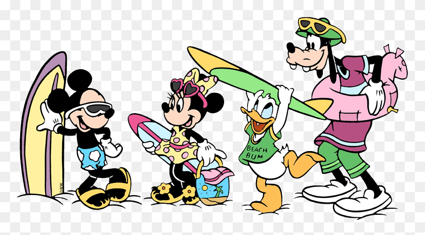 779x405 Disney Summertime Clip Art Minnie Mouse Beach Coloring Pages, Bird, Animal, Doodle Hd Png Descargar