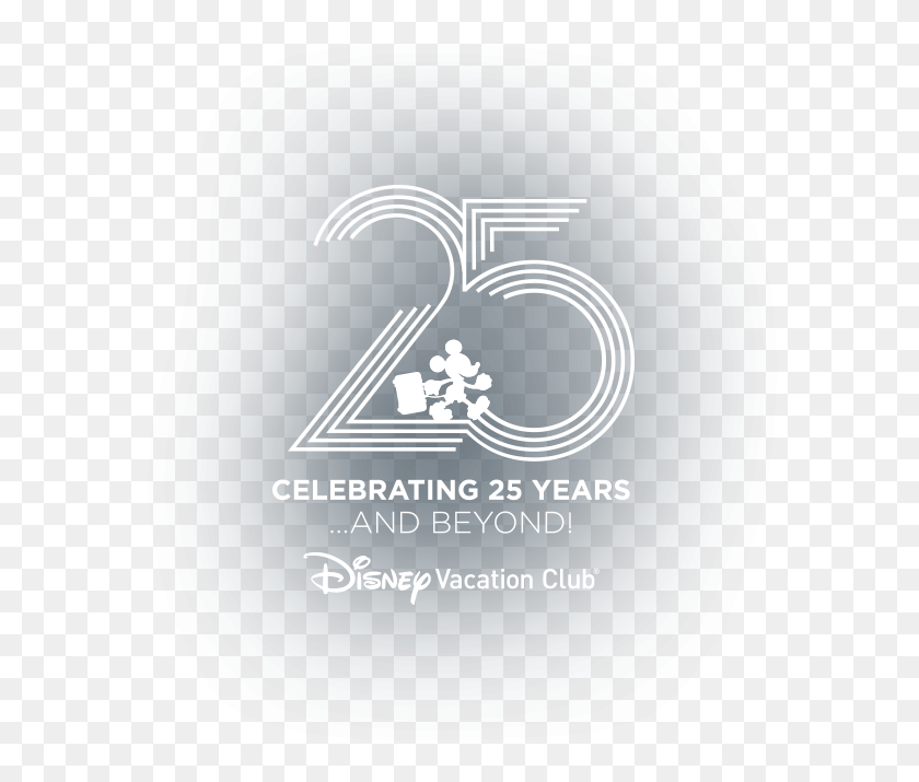 600x655 Disney Vacation Club Dvc 25th Anniversary Logo Disney 25th Anniversary, Text, Symbol, Trademark HD PNG Download
