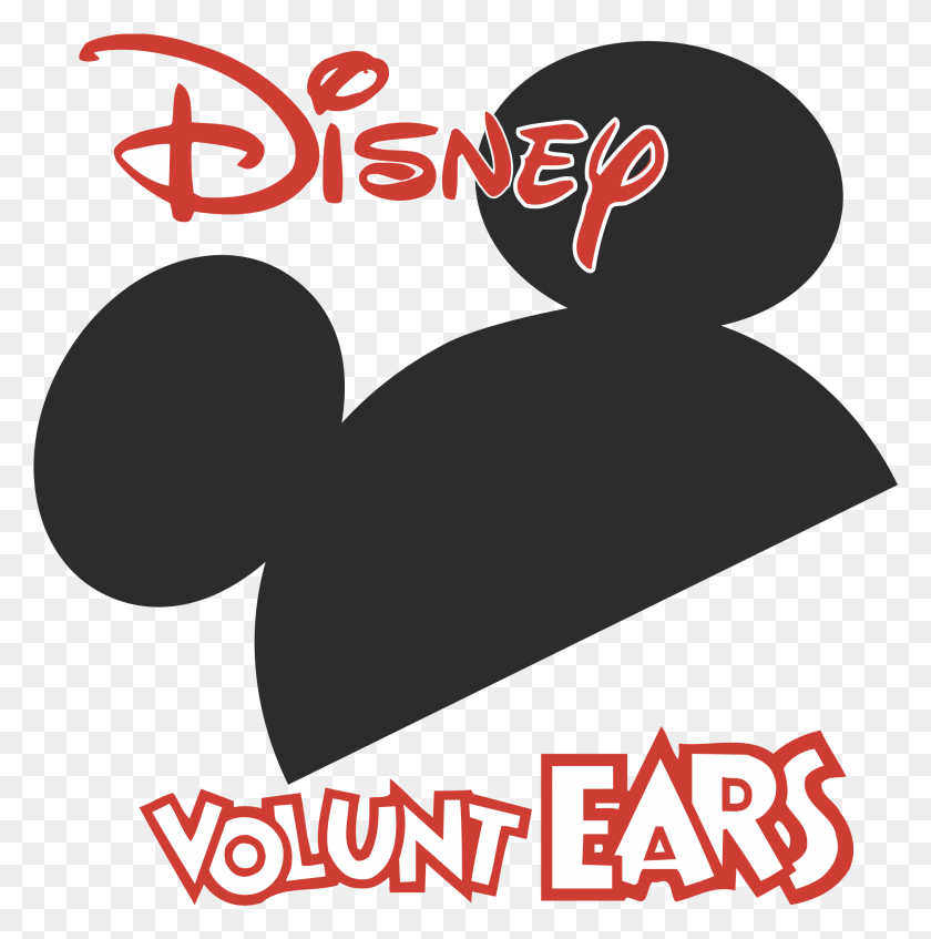 2029x2049 Disney Volunt Ears Logo Transparent, Text, Alphabet, Poster HD PNG Download