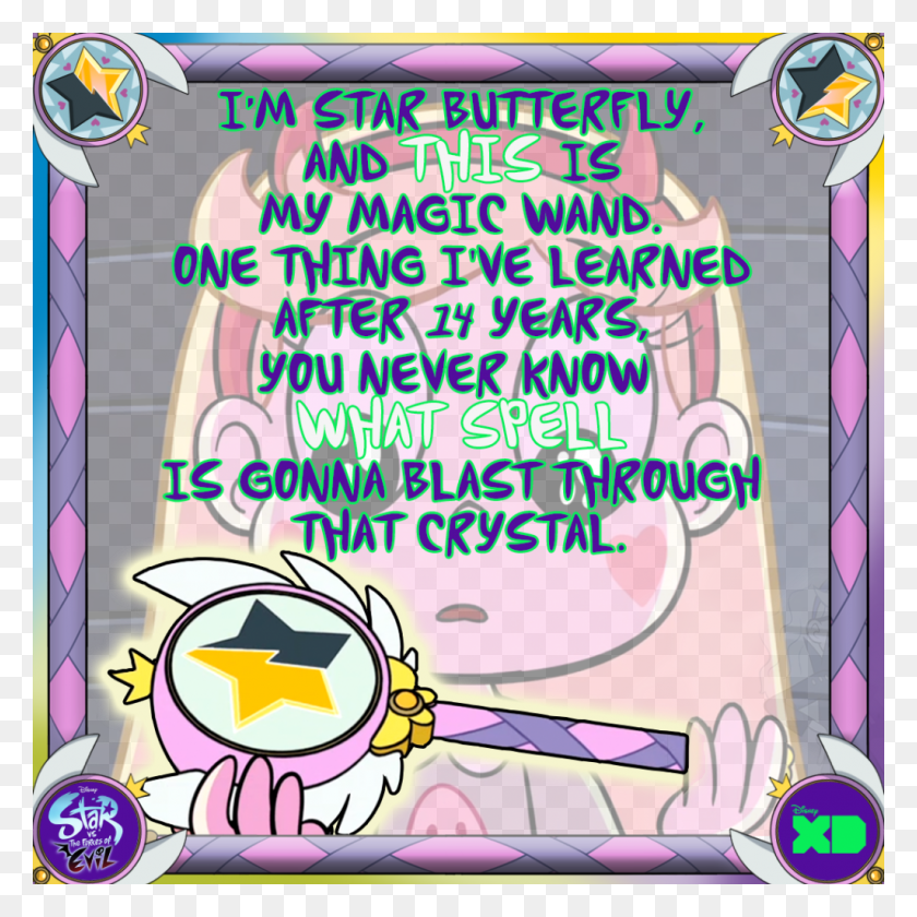 1024x1024 Disney Xdverified Account Star Butterfly Magic Wand, Флаер, Плакат, Бумага Hd Png Скачать