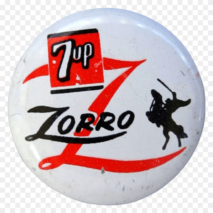 821x821 Disney Zorro Button With 7 Up Logo Zorro, Ball, Sport, Sports HD PNG Download