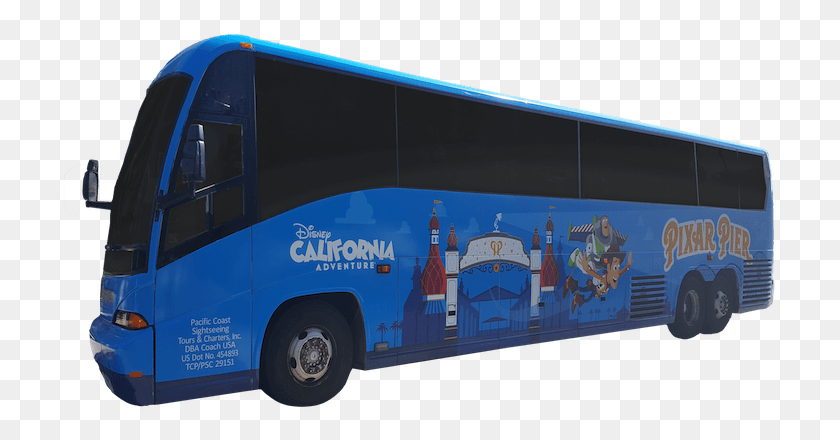 715x380 Диснейленд Экскурсионный Автобус, Транспортное Средство, Транспорт, Туристический Автобус Hd Png Скачать