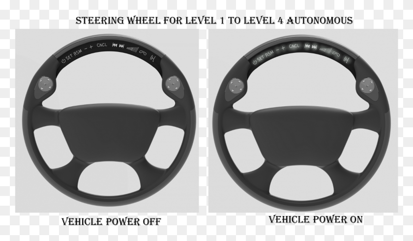 1371x760 Display In Steering Wheel Allows For Easier Functionality Hand Position On The Bus Steering Wheel, Sunglasses, Accessories, Accessory HD PNG Download